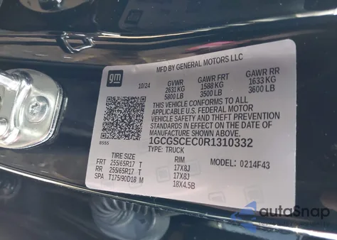 2024 Chevrolet Colorado 2Wd Lt z USA, uszkodzony, nr VIN 1GCGSCEC0R1310332